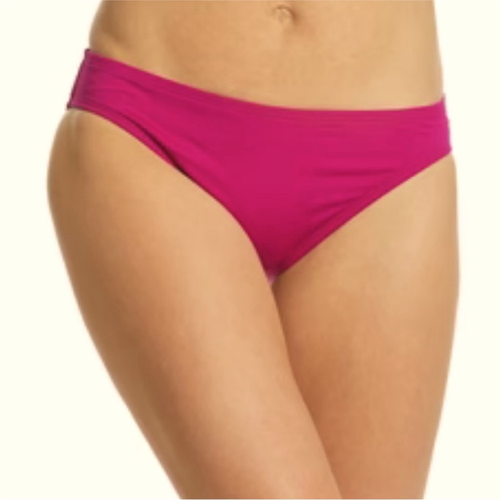 La Blanca Magenta Pink Island Goddess Bikini Swim Bottoms Size 4 NWOT